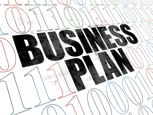 Financiën concept: businessplan op digitale achtergrond — Stockfoto