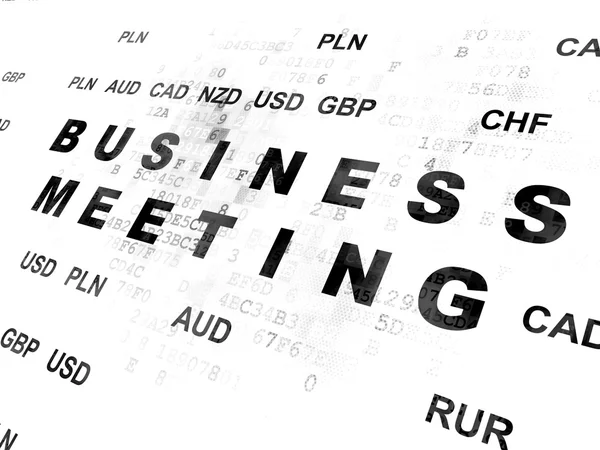 Concept d'entreprise : Business Meeting sur fond numérique — Photo