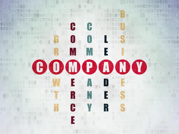 Business concept: word Company in solving Crossword Puzzle — 图库照片