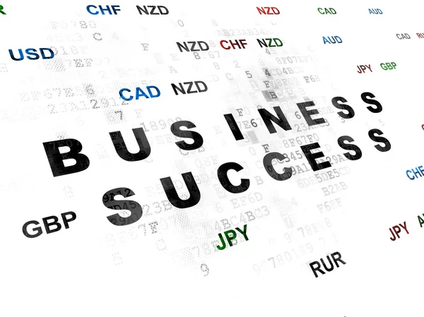 Financiën concept: zakelijk succes op digitale achtergrond — Stockfoto