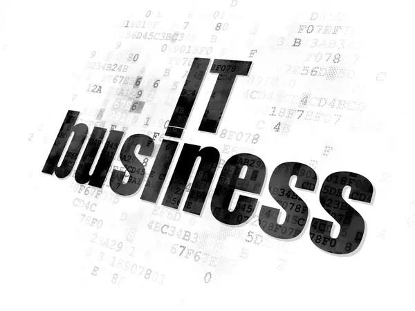 Концепция бизнеса: ИТ бизнес на цифровом фоне — стоковое фото