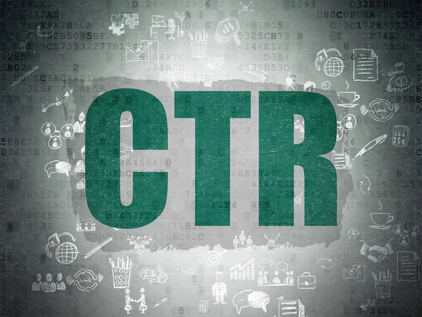 Concept de financement : CTR sur fond de papier numérique — Photo