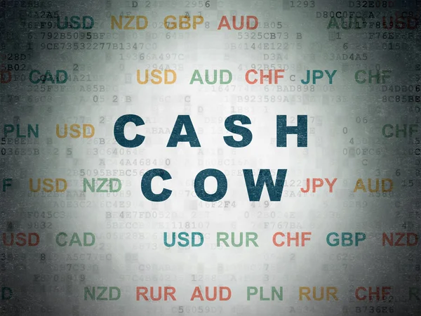 Business concept: Cash Cow on Digital Paper background — Zdjęcie stockowe