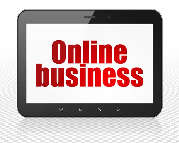 Business concept: Online Business on Tablet Pc Computer display — Stock Photo, Image