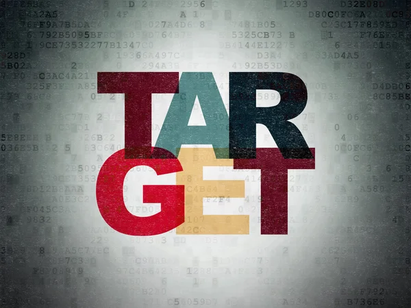 Business concept: Target on Digital Paper background — Stock Photo, Image