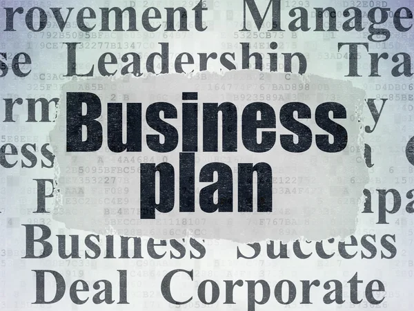 Business concept: Business Plan on Digital Paper background — Stock Photo, Image