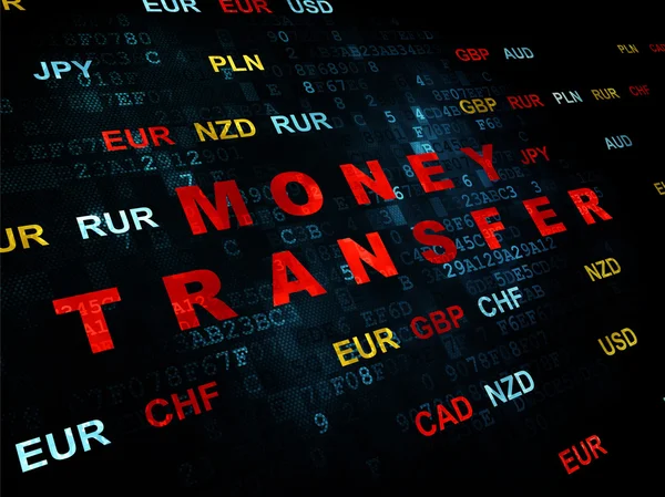 Finance concept: Money Transfer on Digital background — Stock Photo, Image