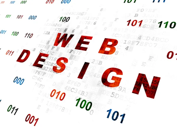 Web Tasarım: Web tasarım dijital arka plan üzerinde — Stok fotoğraf