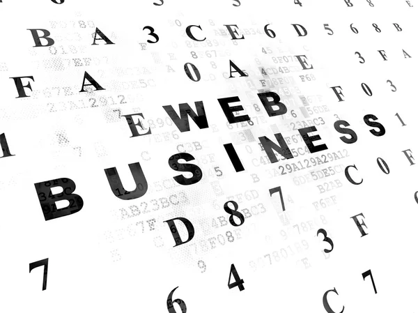 Concetto di Web design: Web Business su sfondo digitale — Foto Stock