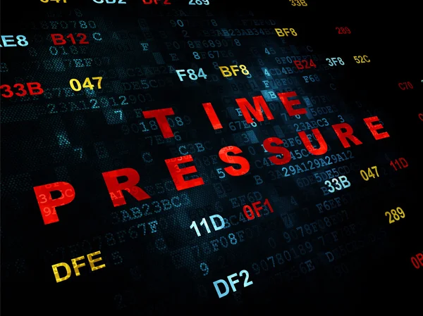 Concepto de línea de tiempo: Presión de tiempo sobre fondo digital — Foto de Stock