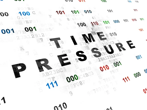 Koncept časové osy: časový tlak na digitální pozadí — Stock fotografie