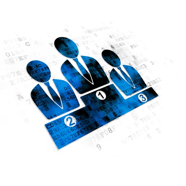 Marketing koncept: Business Team på digital bakgrund — Stockfoto
