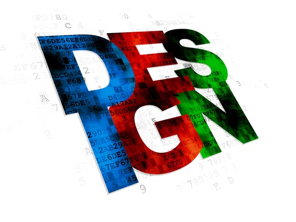 Concetto di marketing: Design su sfondo digitale — Foto Stock