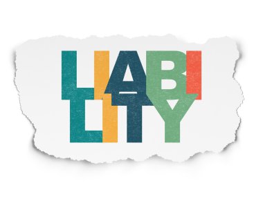 Sigorta kavramı: yırtık kağıt arka plan üzerinde sorumluluk