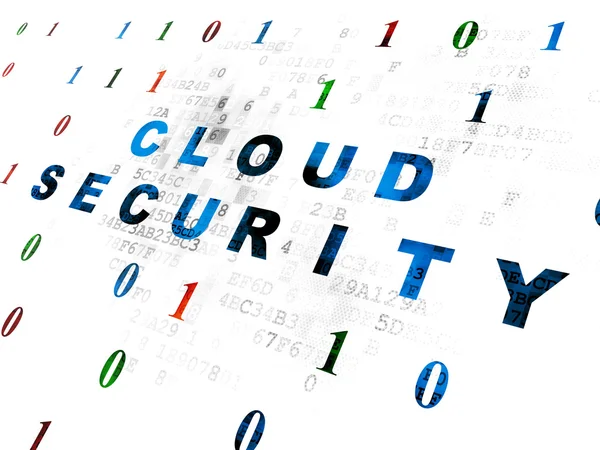 Cloud computing koncepce: Cloud Security na digitální pozadí — Stock fotografie