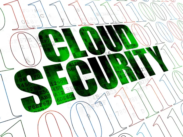 Concetto di rete cloud: sicurezza cloud su sfondo digitale — Foto Stock