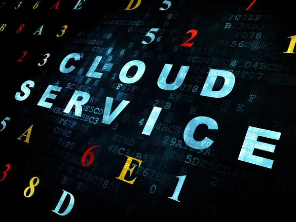 Cloud computing koncepcja: Cloud usługi na tle cyfrowy — Zdjęcie stockowe