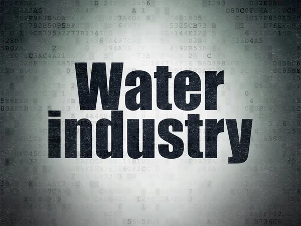 Manufacuring concept: Water Industry on Digital Paper background — Zdjęcie stockowe