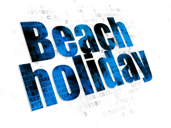 Concepto de vacaciones: Vacaciones en la playa sobre fondo digital — Foto de Stock