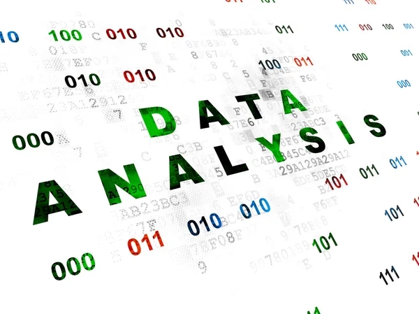 Concetto di informazione: analisi dei dati su sfondo digitale — Foto Stock