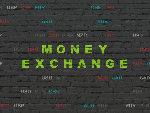 Currency concept: Money Exchange on wall background — Stock Photo, Image