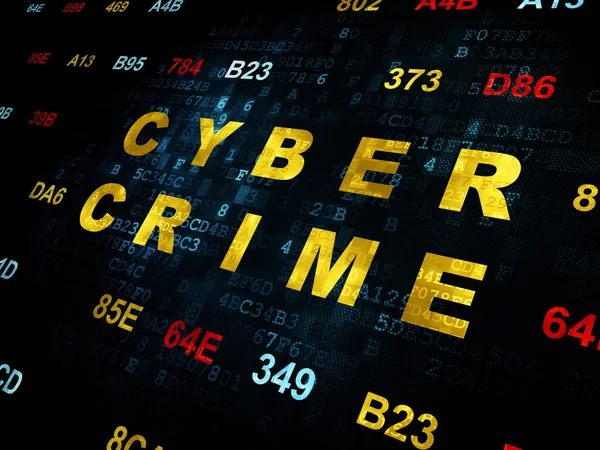 Schutzkonzept: Cyberkriminalität vor digitalem Hintergrund — Stockfoto