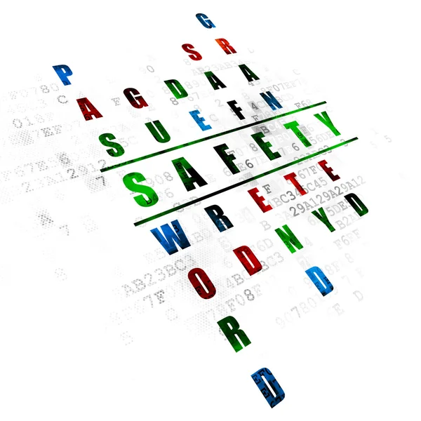 Security concept: word Safety in solving Crossword Puzzle — Stock Photo, Image