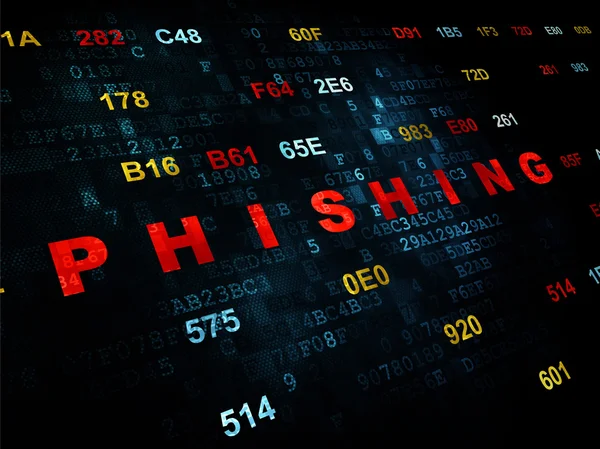 Concetto di privacy: phishing su sfondo digitale — Foto Stock