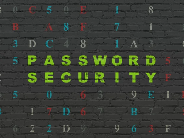 Safety concept: Password Security on wall background — Stock Photo, Image