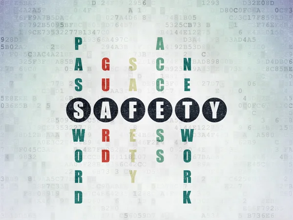 Protection concept: word Safety in solving Crossword Puzzle — Stockfoto