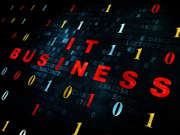 Финансовая концепция: ИТ-бизнес на цифровом фоне — стоковое фото