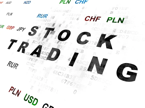 Business concept: Stock Trading on Digital background — Stock Photo, Image