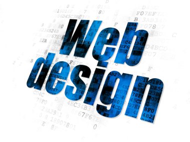 Web Tasarım: Web tasarım dijital arka plan üzerinde