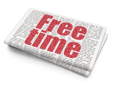 Zaman kavramı: serbest zaman gazetesi arka plan üzerinde