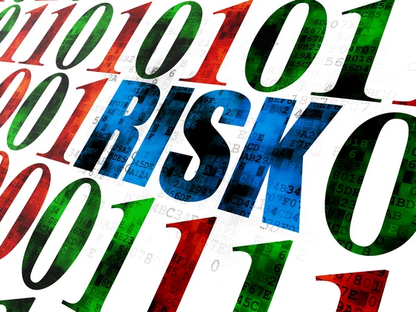 Affärsidé: Risk på digital bakgrund — Stockfoto