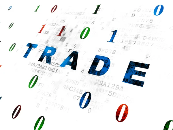 Концепция бизнеса: торговля на цифровом фоне — стоковое фото
