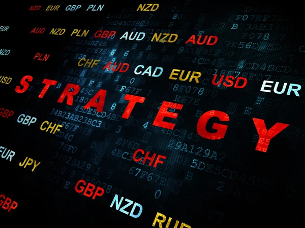 Finance koncept: strategi på digital bakgrund — Stockfoto