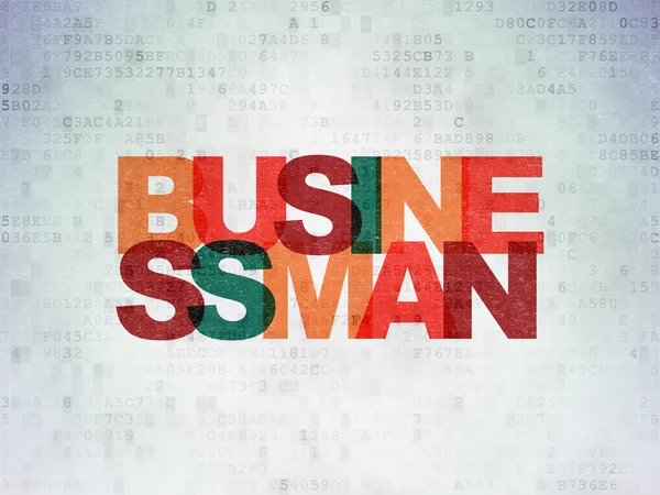 Finance concept: Businessman on Digital Paper background — ストック写真