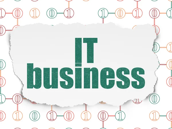 Finance concept: IT Business on Torn Paper background — Zdjęcie stockowe