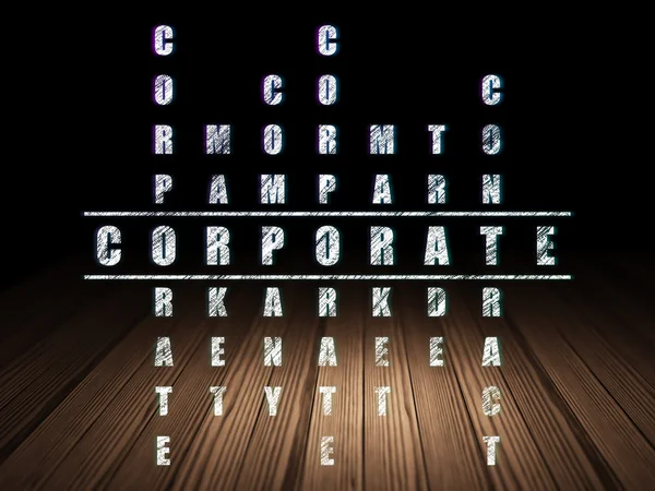 Concepto de negocio: palabra corporativa en la resolución de crucigramas —  Fotos de Stock