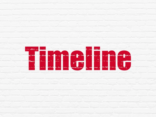 Concepto de línea de tiempo: Línea de tiempo en fondo de pared —  Fotos de Stock