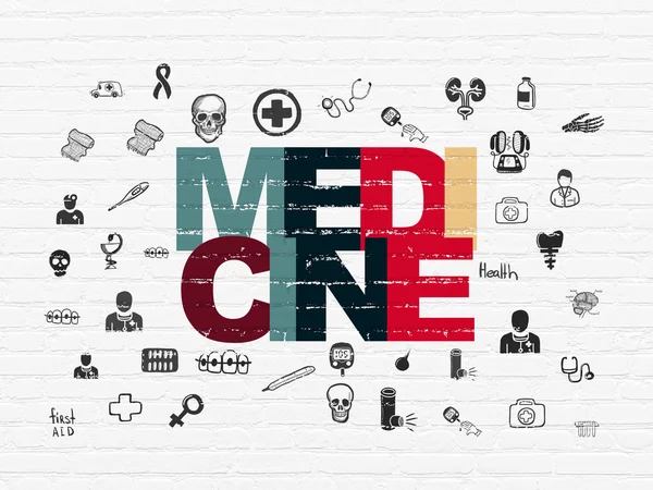 Healthcare concept: Medicine on wall background — Zdjęcie stockowe