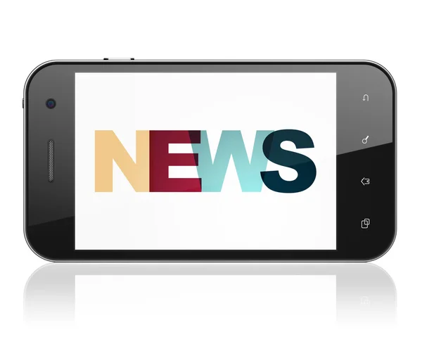 News concept: Smartphone with News on  display — Stock Photo, Image