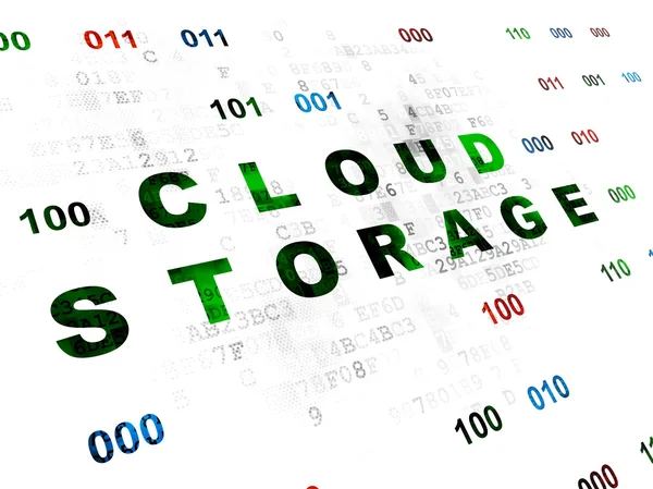 Cloud networking concept: Cloud Storage on Digital background — Φωτογραφία Αρχείου