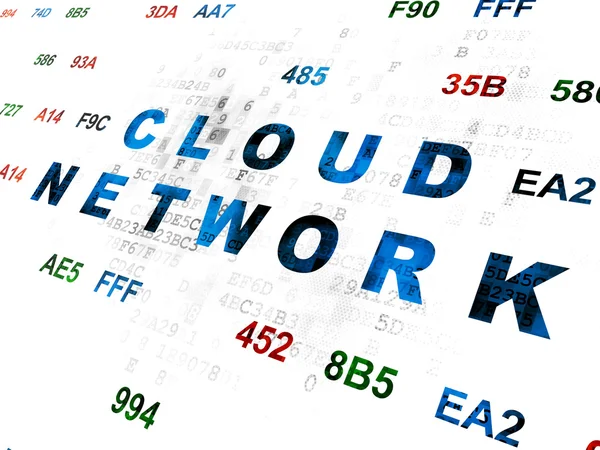 Bulut ağ konsepti: Dijital arkaplanda Bulut Ağı — Stok fotoğraf