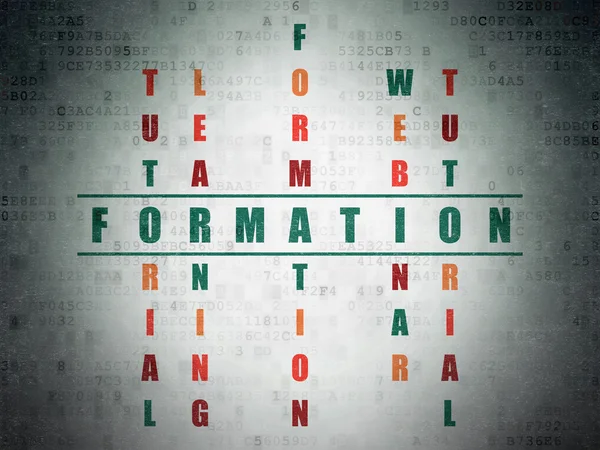 Studying concept: word Formation in solving Crossword Puzzle — Stock Photo, Image