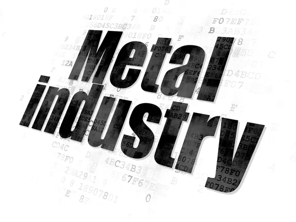Koncepcja produkcji: przemysł metalowy na tle Digital — Zdjęcie stockowe