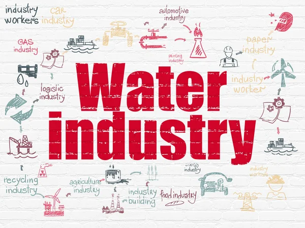 Industry concept: Water Industry on wall background — Stock Photo, Image