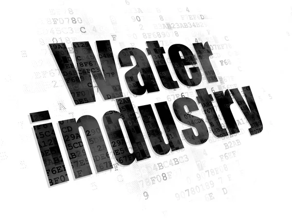 Industrie concept: waterindustrie op digitale achtergrond — Stockfoto