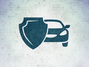 Insurance concept: Car Insurance on Digital Paper background